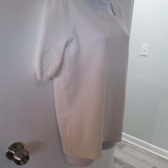 Melissa Paige Scalloped Short-Sleeve Sweater Sz L NWT - Picture 9 of 12